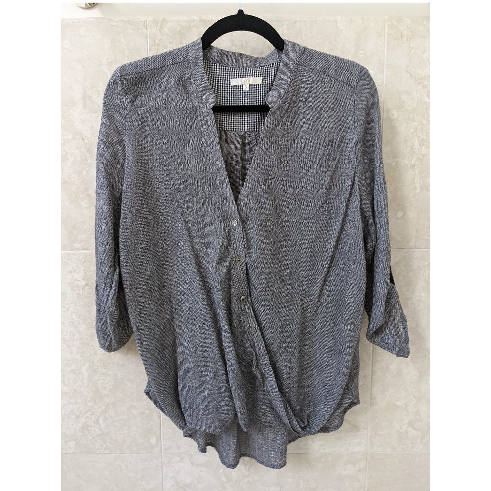 Laju - Tami Button Down Linen Blend Top Size Small